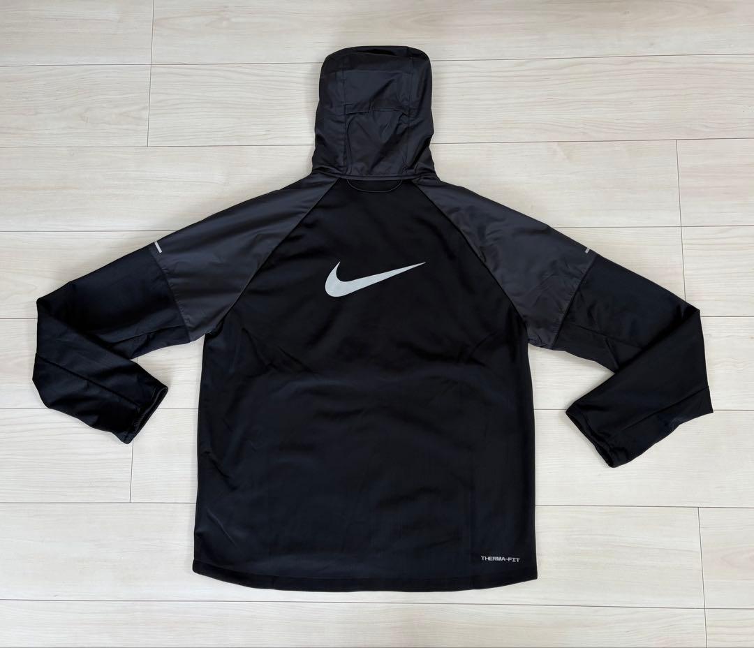 新品タグ付★NIKE★ナイキ★マイラーフーディランニングジャケット★Ｌ★ブラック