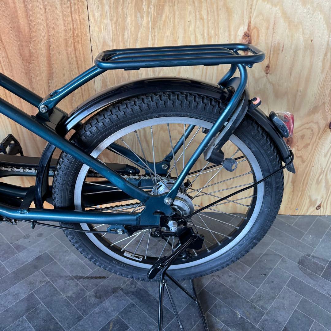 電動アシスト自転車 ダークブルー 前カゴ付き バッテリー16ah