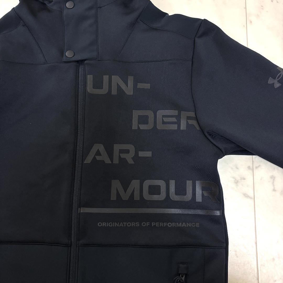 アンダーアーマー L　UAハイブリッド ニットジャケット & パンツ 上下 黒