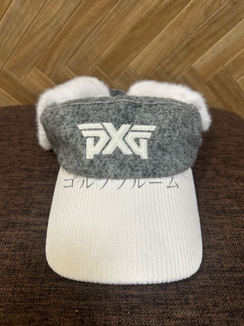 新作☆新品未使用韓国PXGレディースモコモコサンバイザーグレー