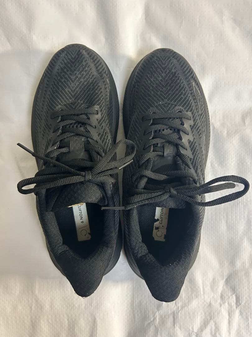 HOKA CLIFTON9 ブラック　25.5㎝