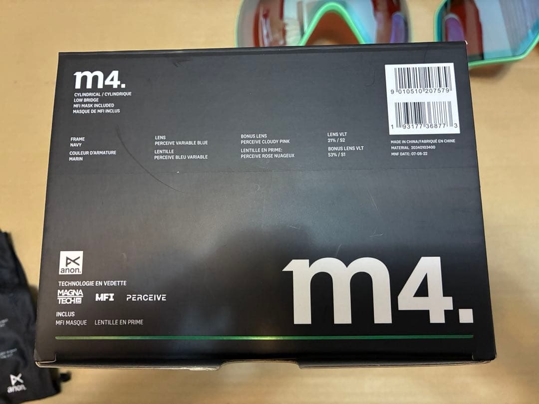 anon M4 low bridge ゴーグルセット