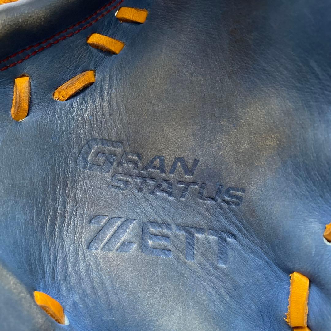 ZETT GRANSTATUS 軟式ファーストミット ブルー×イエロー