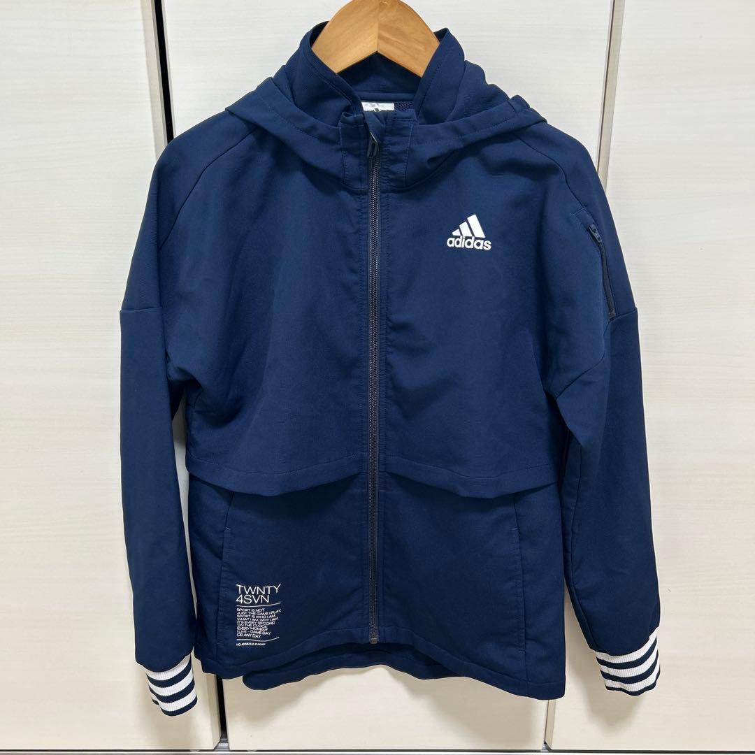 美品レディース　adidas ネイビー ジャージ上下セット