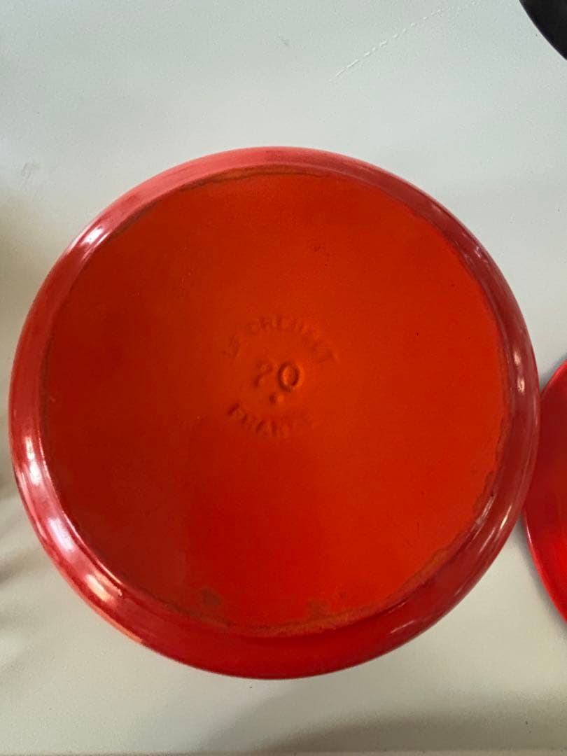 【最終お値下げ】LE CREUSET オレンジ ホーロー鍋 20cm