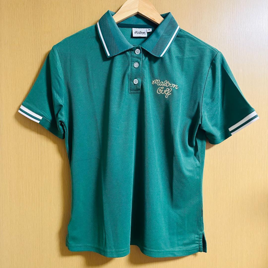 緑色L マルボンゴルフ ポロシャツ Malbon Golf レディース シャツ
