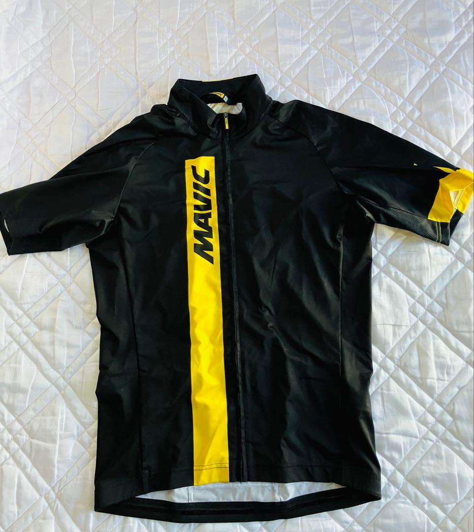 MAVIC サイクルジャージ 上下セット黒/黄　上L 下M