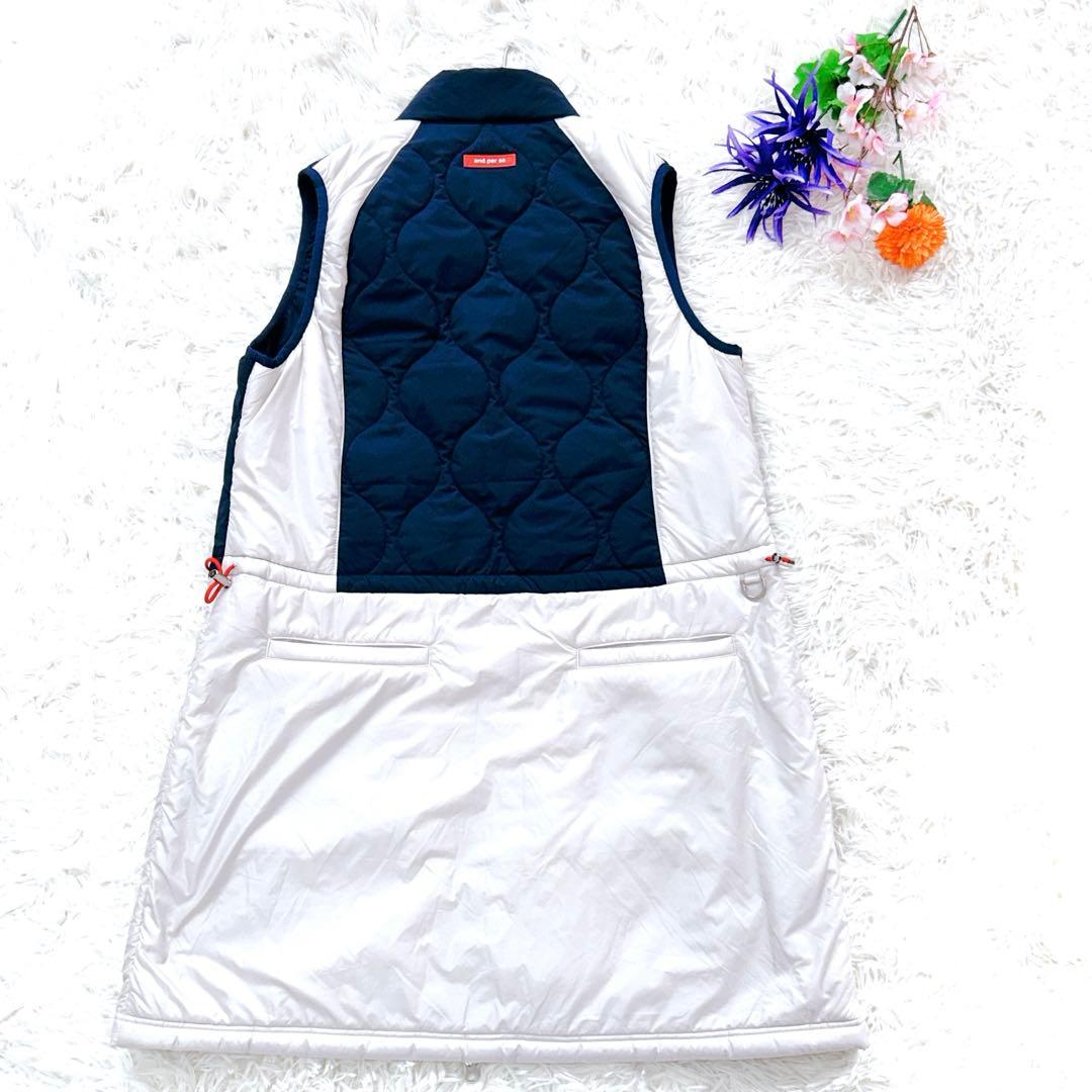 新品タグ付✨アンパスィ 希少 LL 中綿ワンピース 撥水 保温 ゴルフウェア 冬