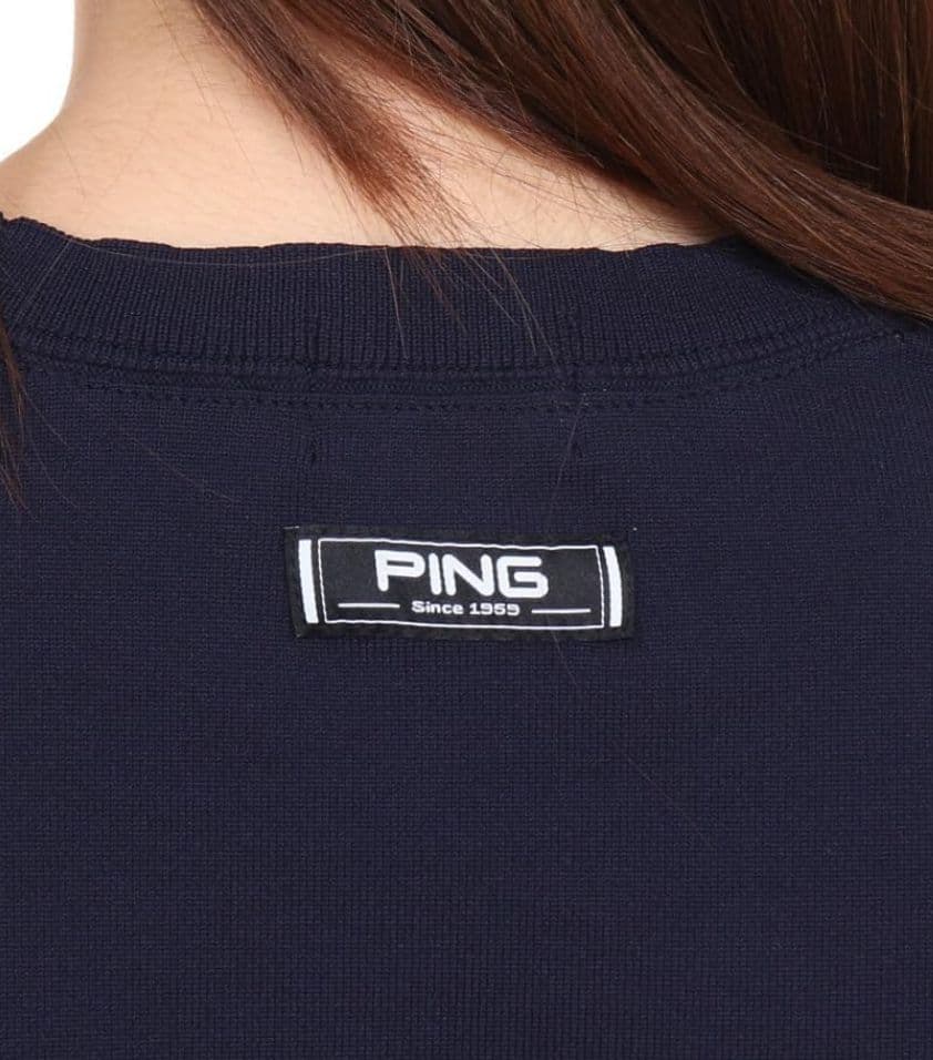 ■美品 PING PHOENIX ジャガード軽量クルーネックニットプルオーバー