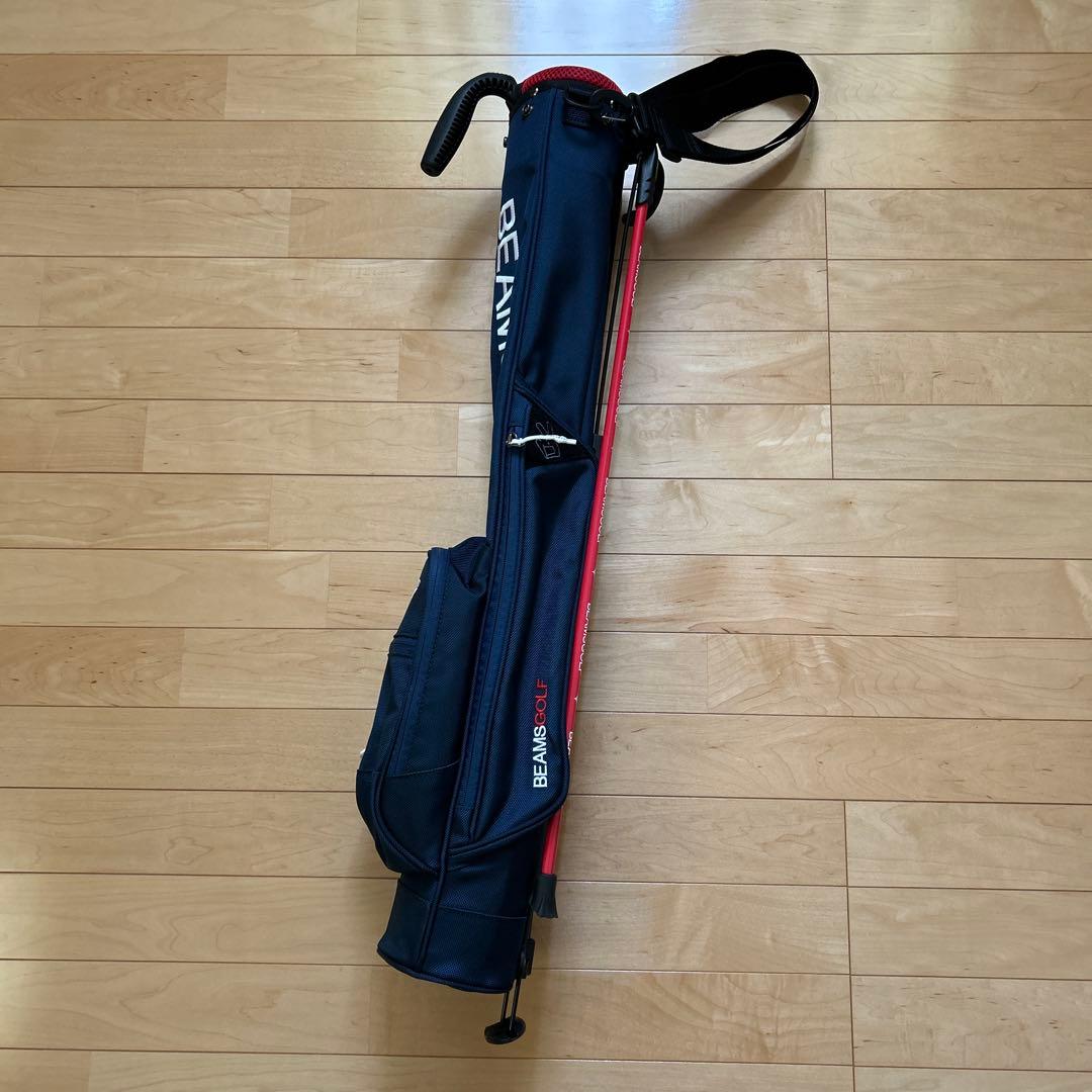 BEAMS GOLF スタンドバッグ ネイビー レッドセルフスタンド