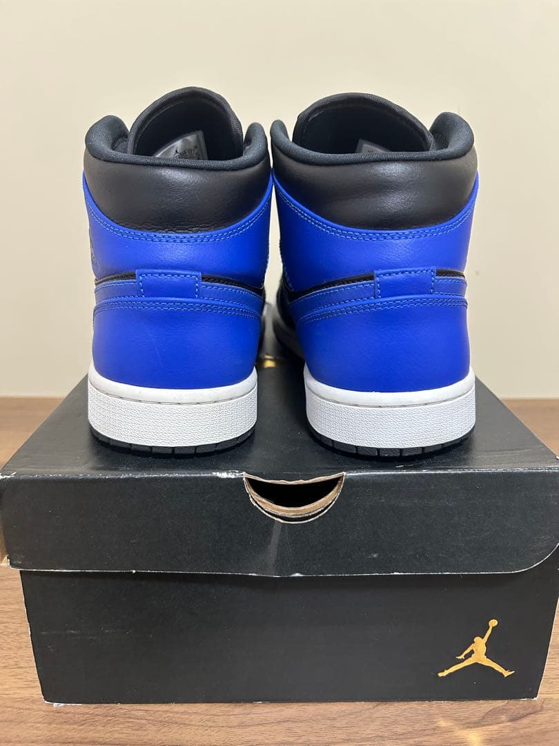 AIR JORDAN 1 MID 28.5cm ブラック/ブルー