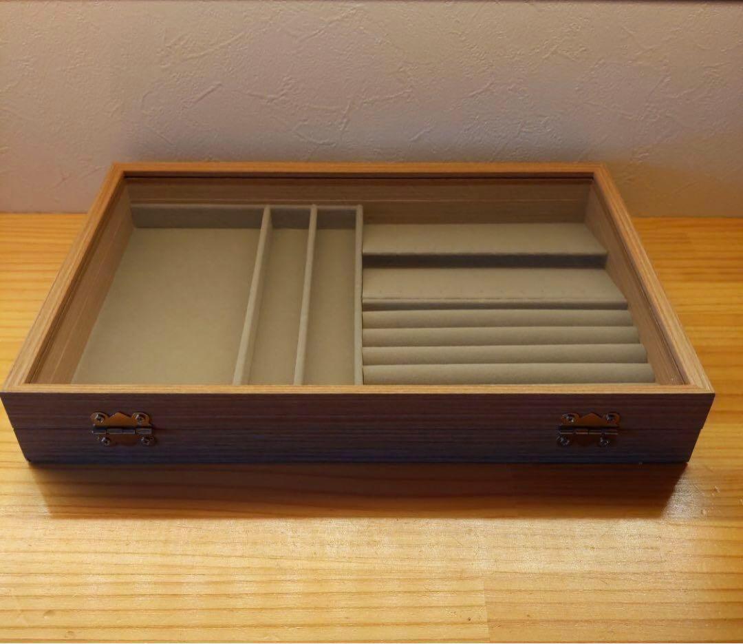 木製アクセサリーケース　ウッドジュエリーボックス
