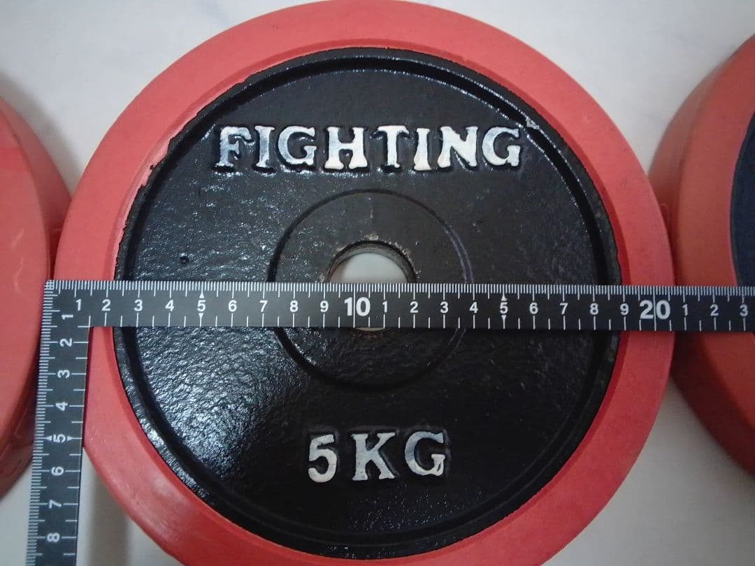 ファイティングロード ダンベル ラバー付 5kg×4 合計20kg 28mm ②