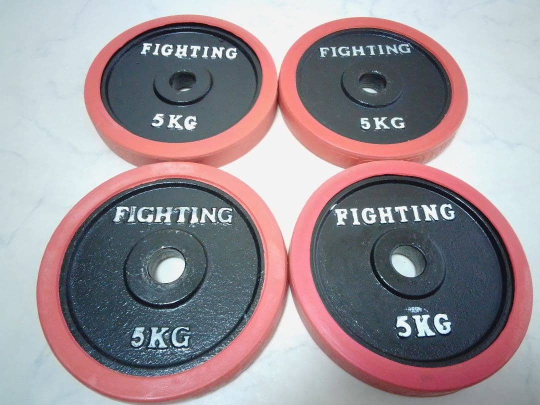 ファイティングロード ダンベル ラバー付 5kg×4 合計20kg 28mm ②