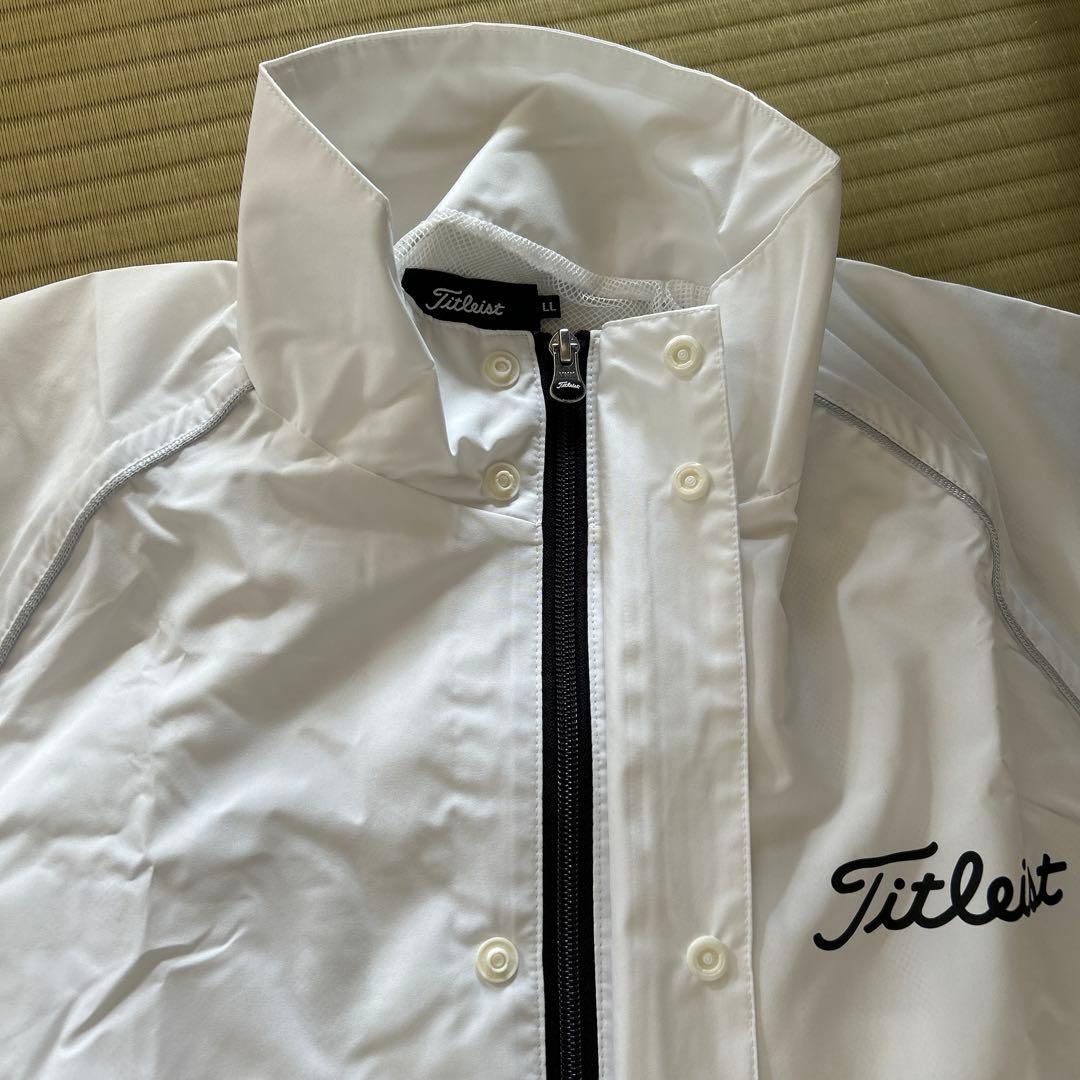 50です Titleist レインウェアセット ホワイト/ブラック
