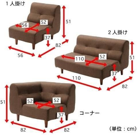 リビングダイニング ソファー 【2人掛け】 幅110cm グリーン ファブリック
