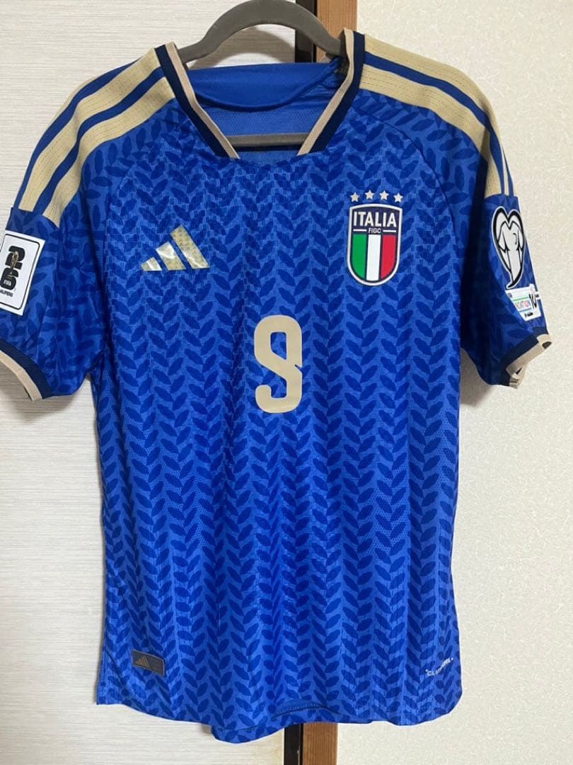 【新品未使用】マテオレテギ　イタリア代表　選手仕様　ユニフォーム　欧州予選パッチ