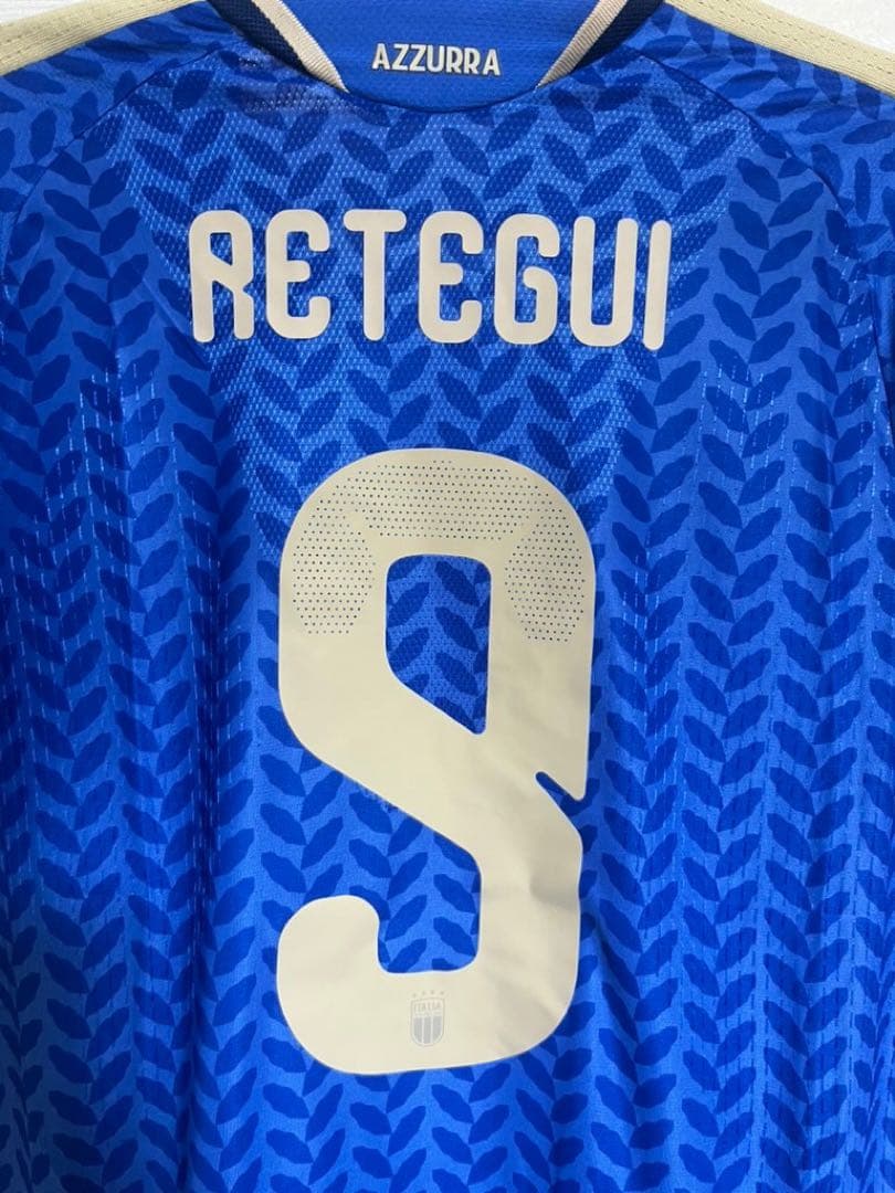 【新品未使用】マテオレテギ　イタリア代表　選手仕様　ユニフォーム　欧州予選パッチ