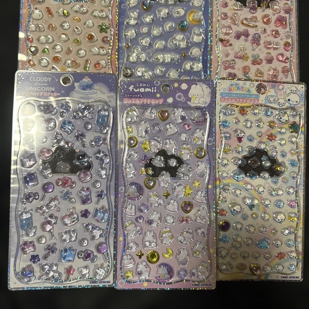 カミオジャパン　オリジナル　あわわちゃん 　ジュエルプチドロップシール