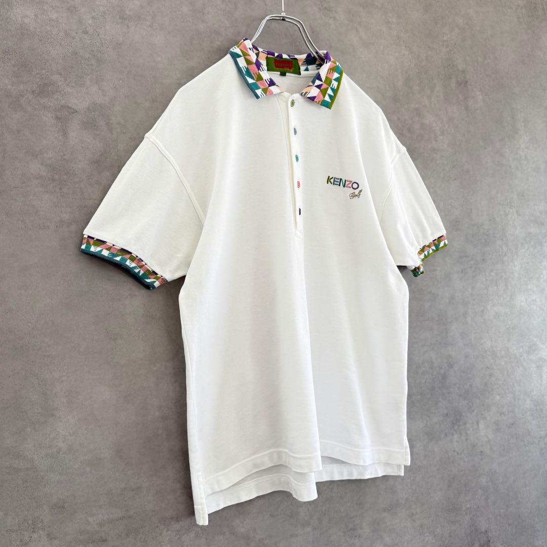 日本製 KENZO GOLF ケンゾーゴルフ 半袖ポロシャツ 3 L相当