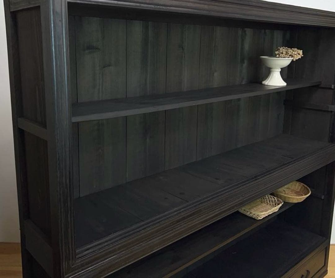 水屋箪笥　棚　木製　大型　横幅約182.5㎝　M101　古道具　アンティーク