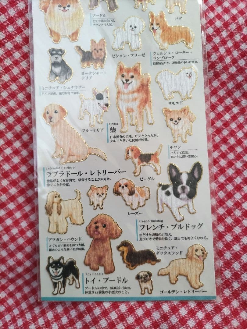 【新品】 【廃盤】大人の図鑑シール 　犬編　初期