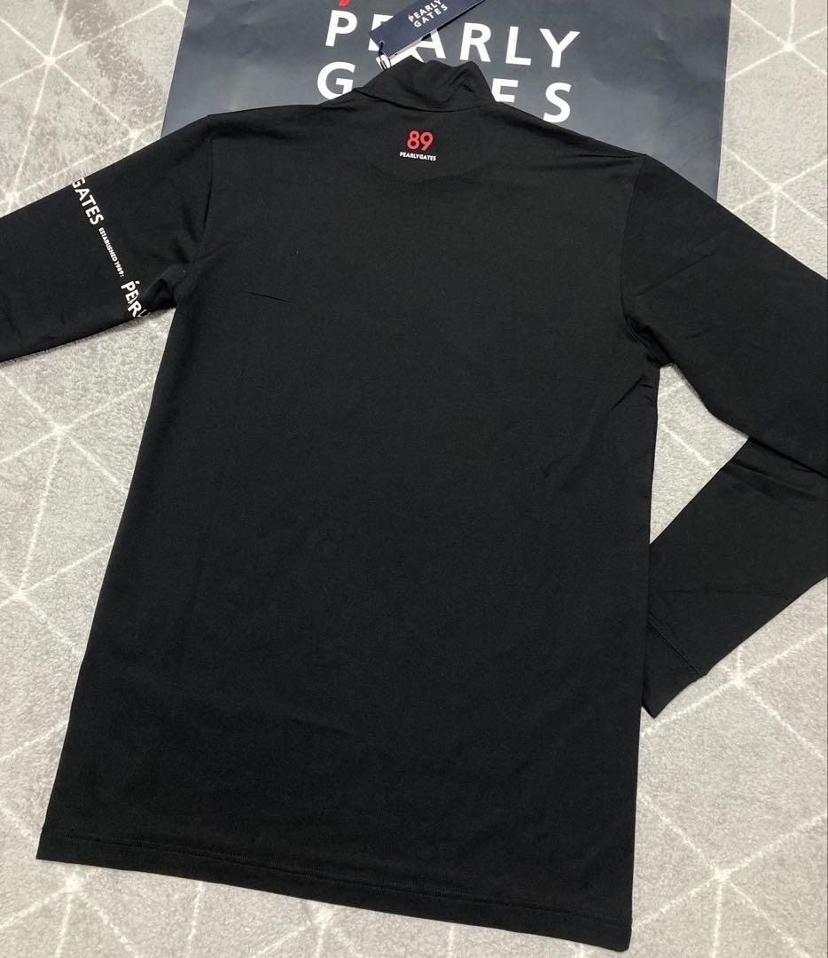 新品 パーリーゲイツ 37.5ベア天竺長袖ハイネックカットソー(5)L/濃紺