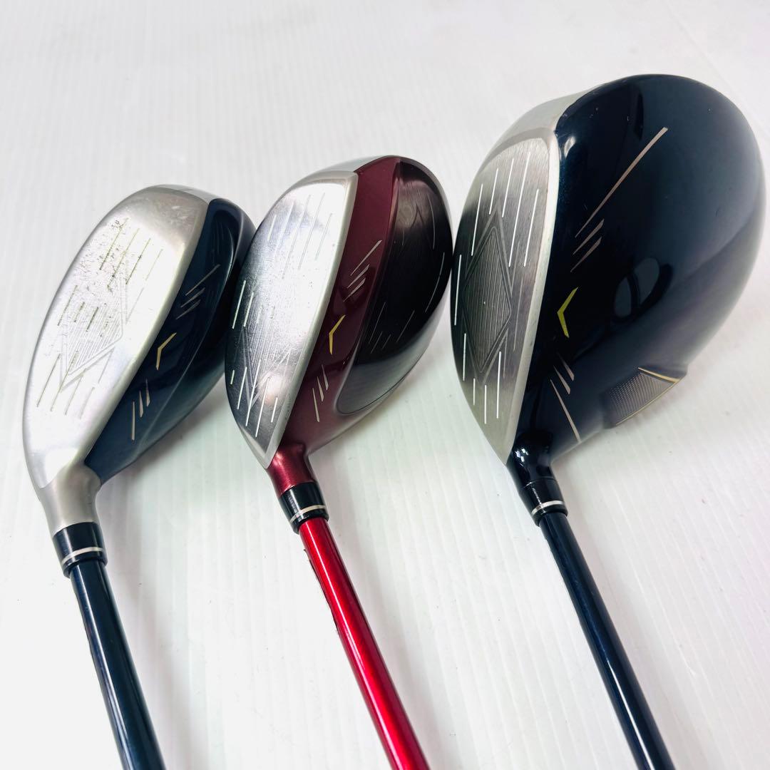 XXIO ゼクシオ12 ドライバー　ウッド　ハイブリッド　3本セット　赤