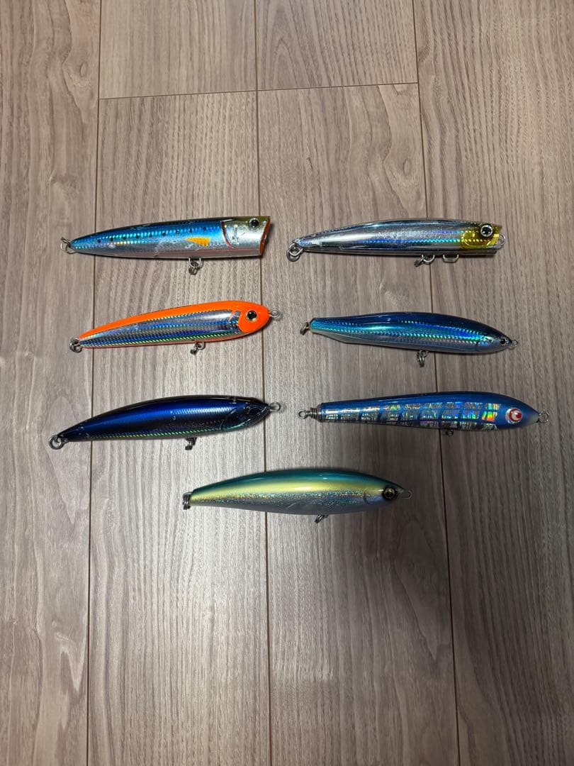 青物 ルアー7個セット　ヒラマサ ブリ　ダイビングペンシル　ポッパー　まとめ売り