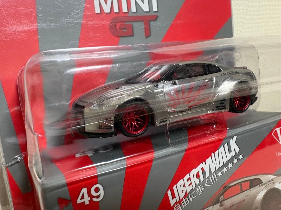 【訳あり】MINI GT LB★WORKS 日産 GT-R サテンシルバー