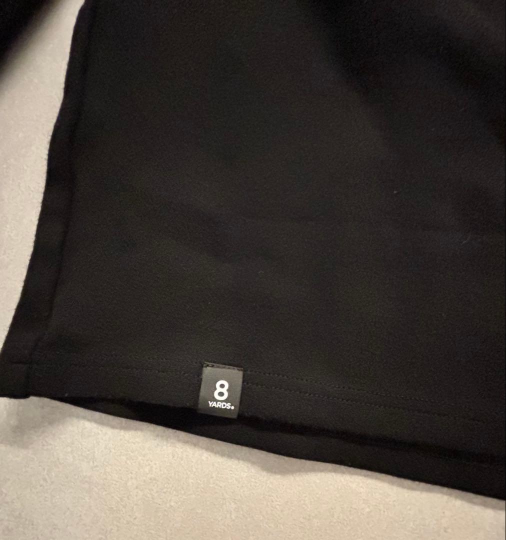 8YARDS ハチヤーズ　タートルネックカットソー ロゴ 黒　Lサイズ