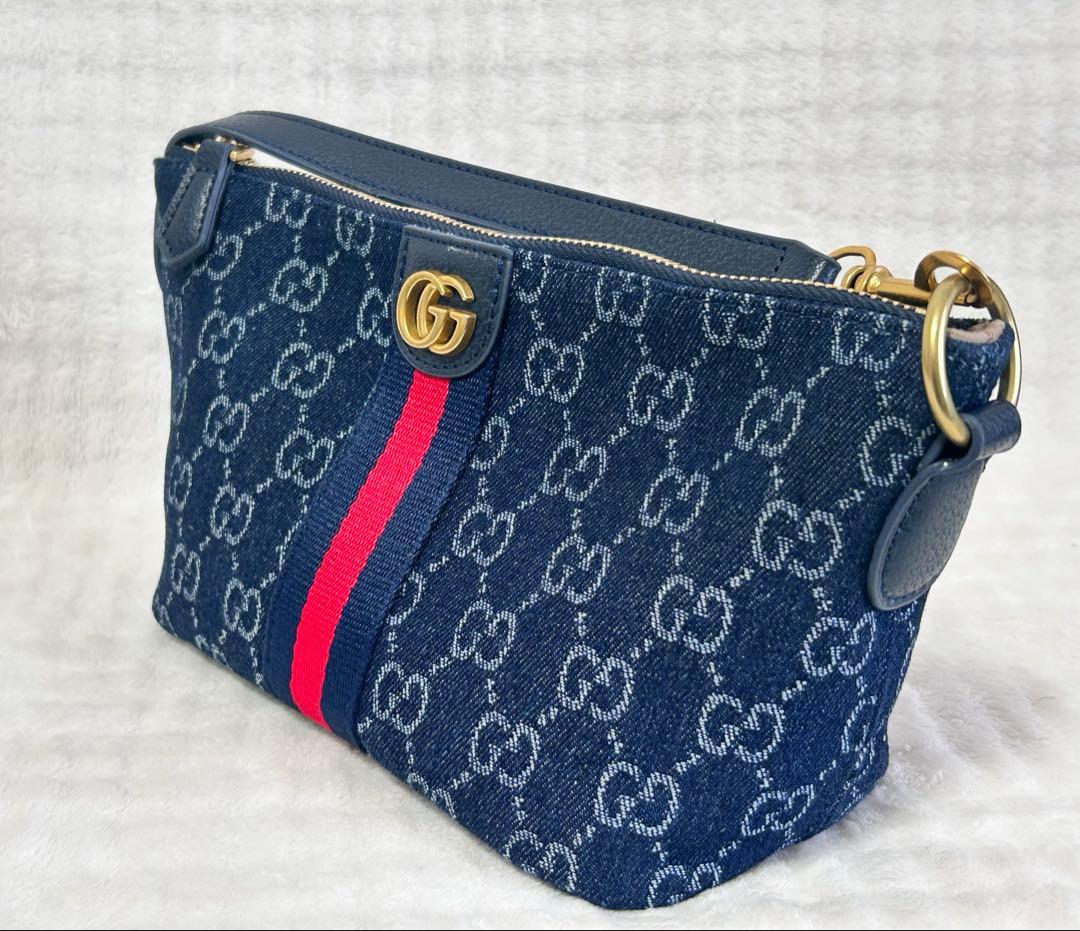 【週末割】GGロゴ入り　デニムショルダー&ポーチバッグ　ノベルティ