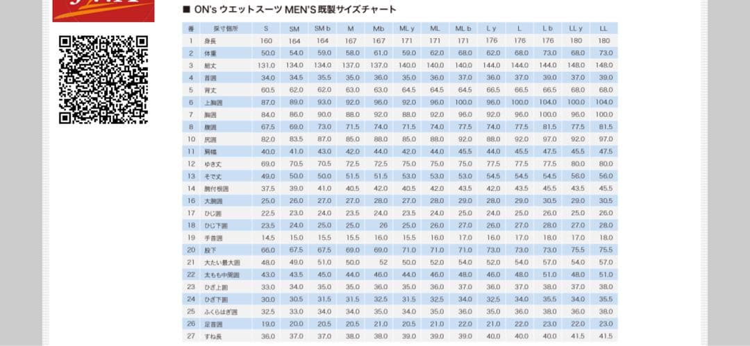 オンズ5x3ミリサイズLB セミドライウェットスーツ