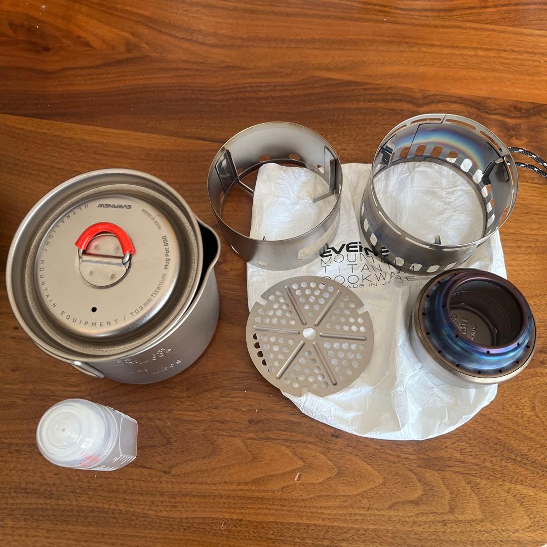 エバニュー(EVERNEW) Ti Mug pot 500 Stove set