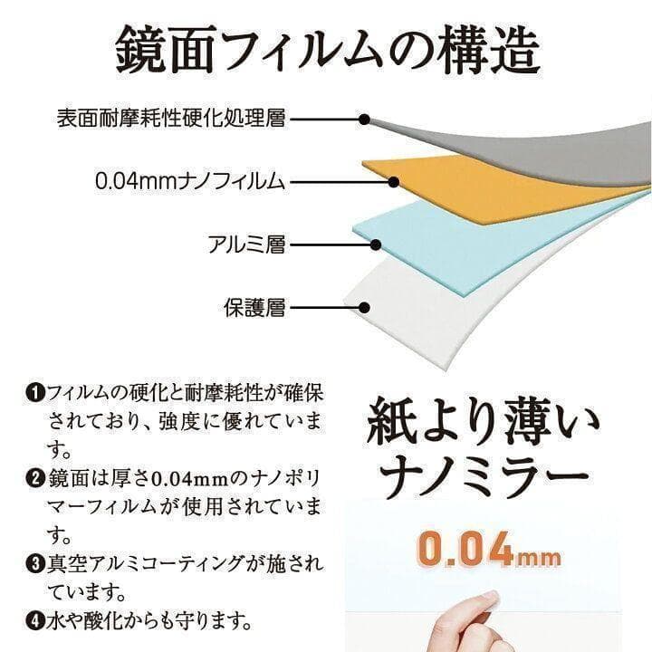 割れない鏡 スタンドミラー 全身鏡 軽量 60×160cm シルバー 1666