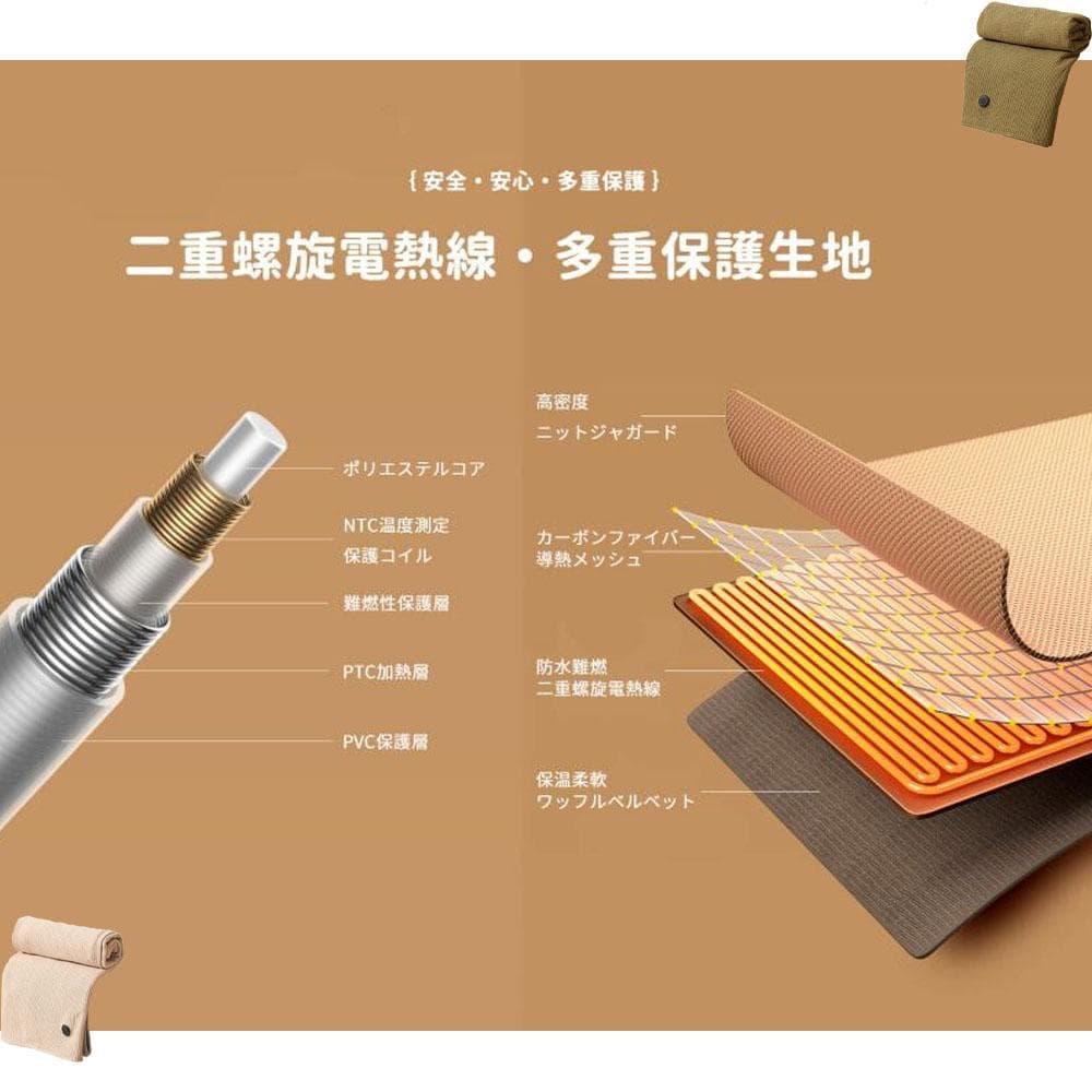 USB 電気毛布 肩掛け膝掛け兼用 即熱 肌触り良 キャンプ オフィス 防寒
