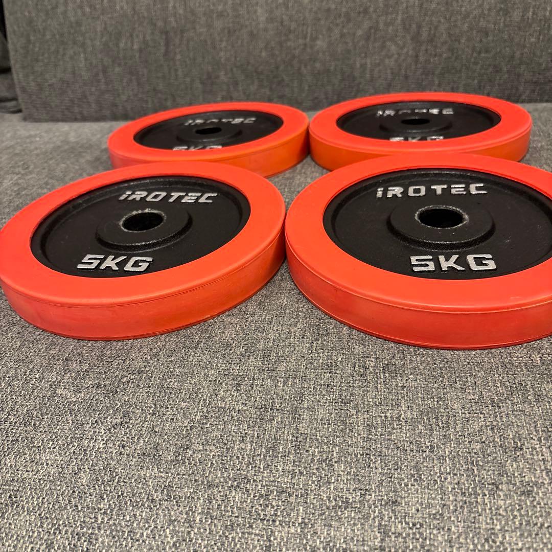 アイロテック ダンベルプレート 5kg×4枚（計20kg） 美品