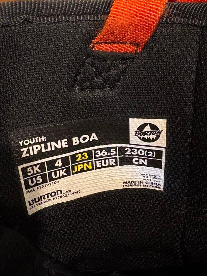 BURTON ZIPLINE BOA バートン 23cm スノーボード ブーツ