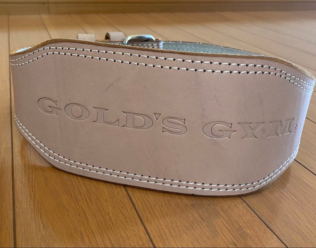 GOLD'S GYM EXレザーベルト ナチュラル XSサイズ