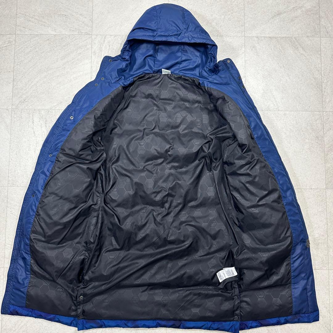 美品【ATHLETA】ベンチコート ロング 迷彩 カモフラ フード 中綿 M