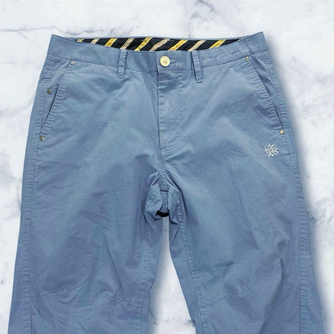 セントアンドリュース　ロングパンツ　M メンズ　春夏　ゴルフ　ブルー系