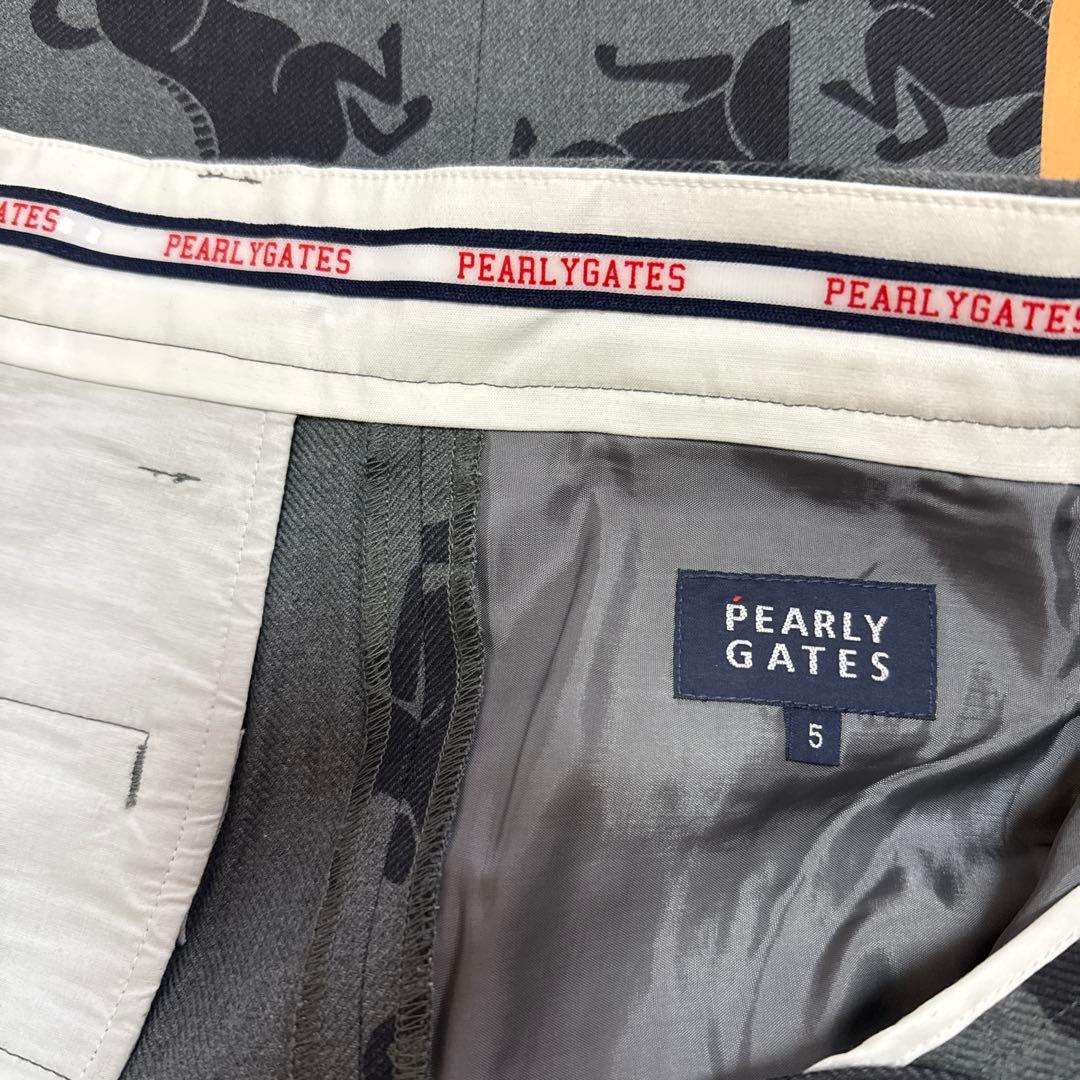 PEARLY GATES 馬柄 グレーパンツ
