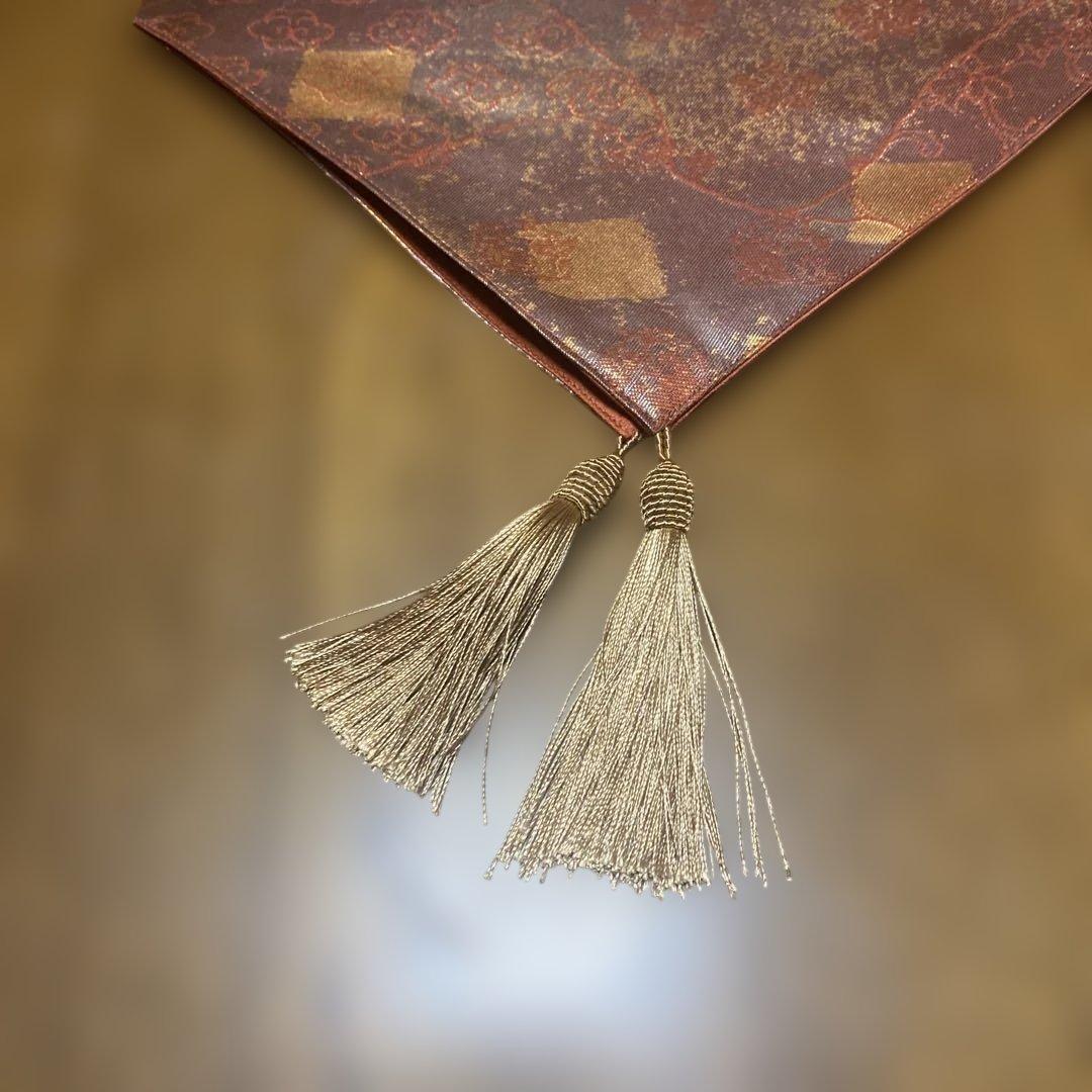 table runner 「更紗夢」　帯リメイク　正絹　西陣織