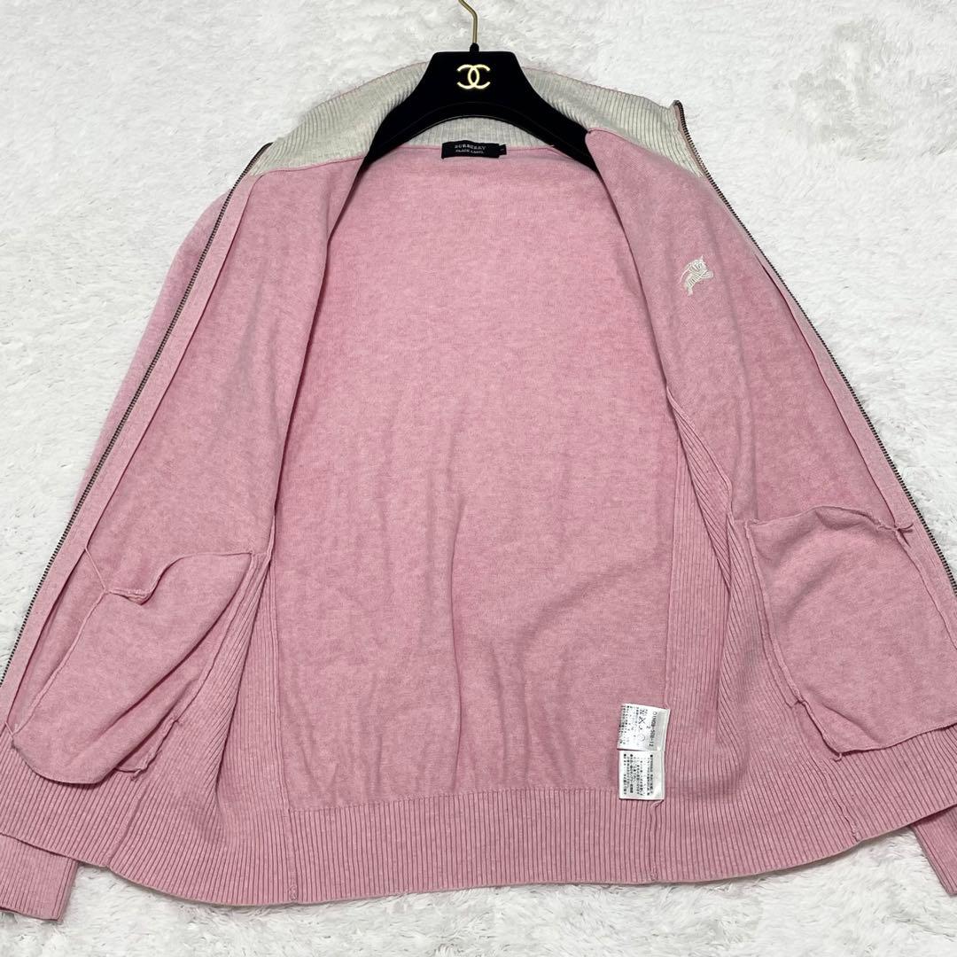 【廃盤品✨】 希少 バーバリーブラックレーベル ドライバーズニット ピンク M