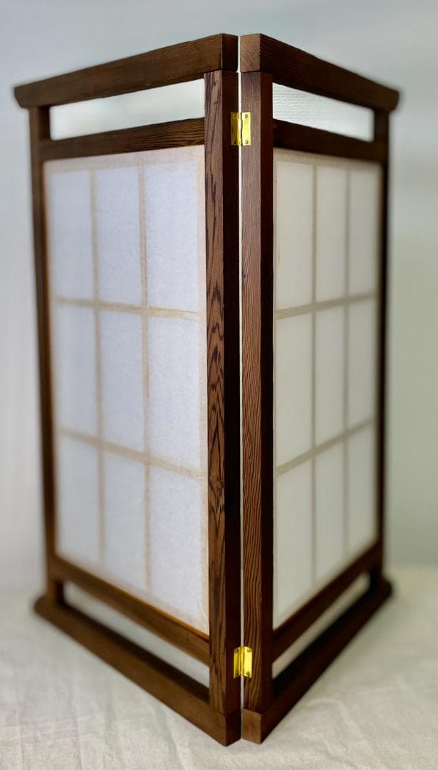 【書院組子 障子衝立】間仕切り　和モダン　焼杉　新品