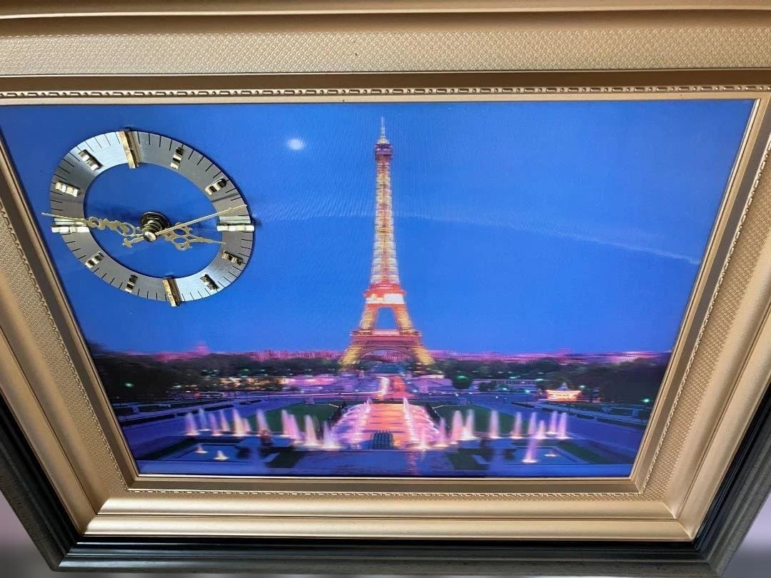 壁掛け飛び出るワンちゃんたちの立体絵時計付きアート額縁【差し替えプレゼントあり】