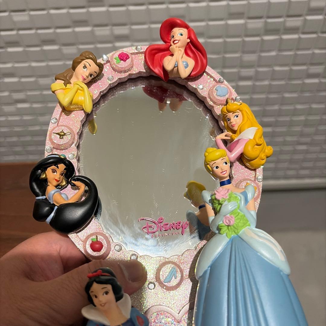 Disney ディズニー プリンセス ミラースタンド 陶器 置物