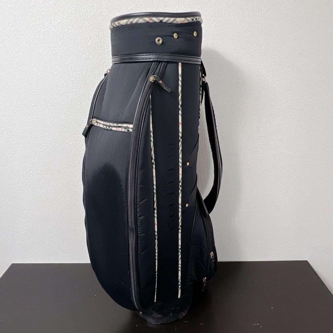 バーバリーゴルフキャディバッグ 6分割 ノバチェック ブラック BURBERRY