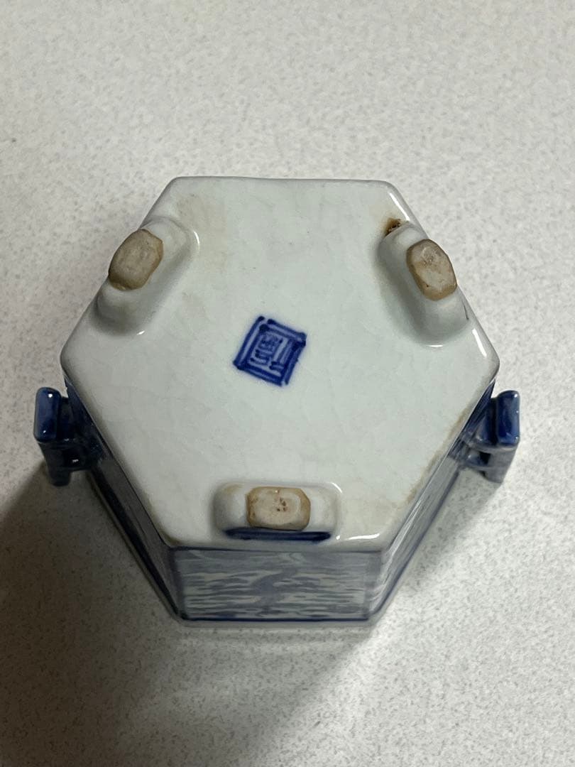 香炉　染付