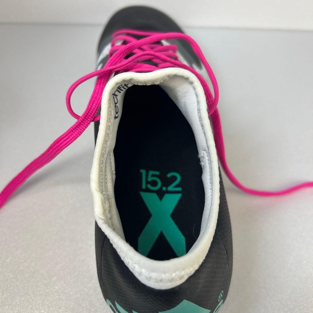 【極美品】adidas サッカースパイク X15.2 黒 ピンク 26.0